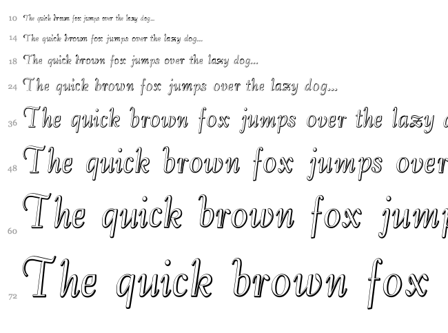 Bernardo Beveled font waterfall